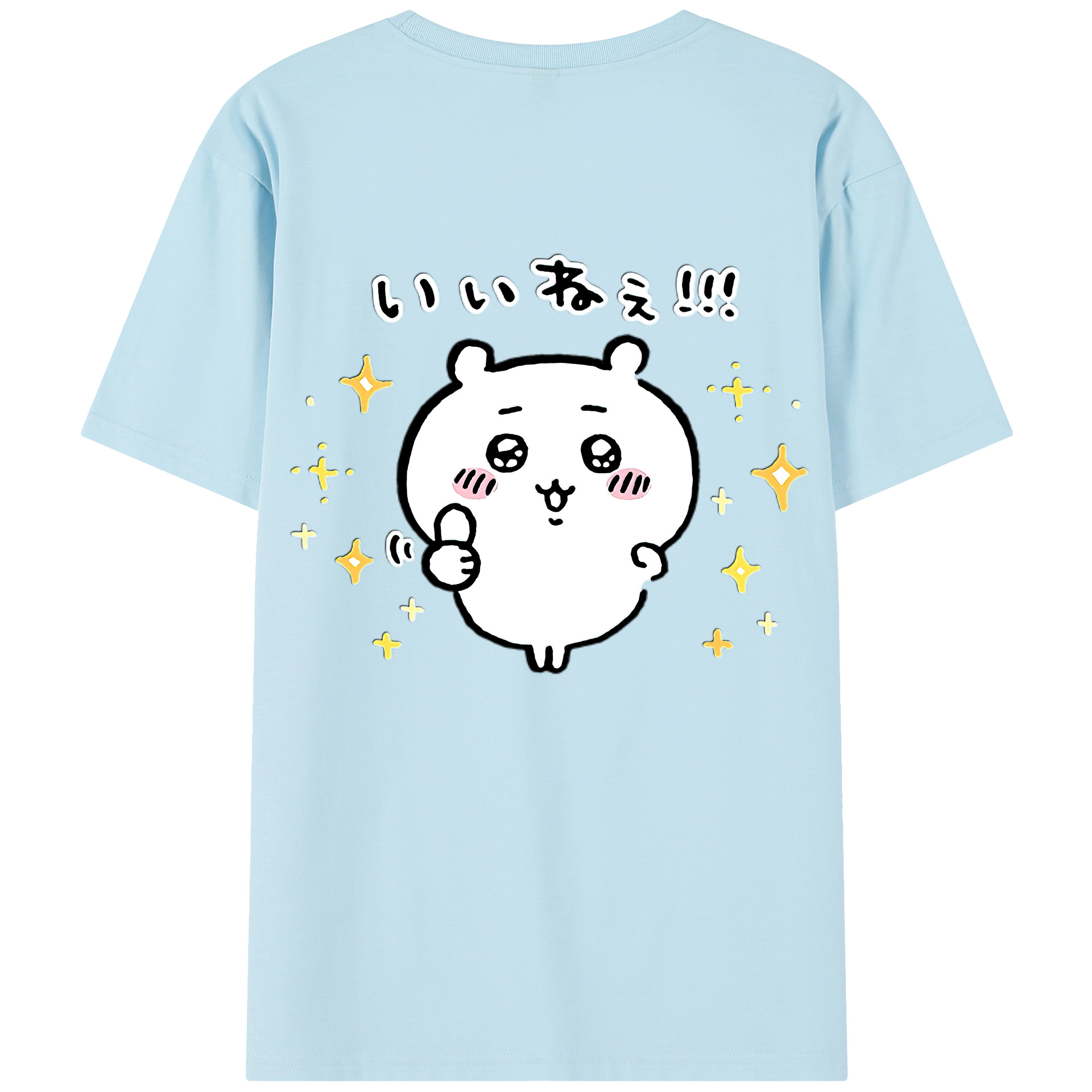 （画像用） ちいかわ ちいかわ Chii-kawa chiikawa 綿100％半袖Tシャツ（背面プリント）